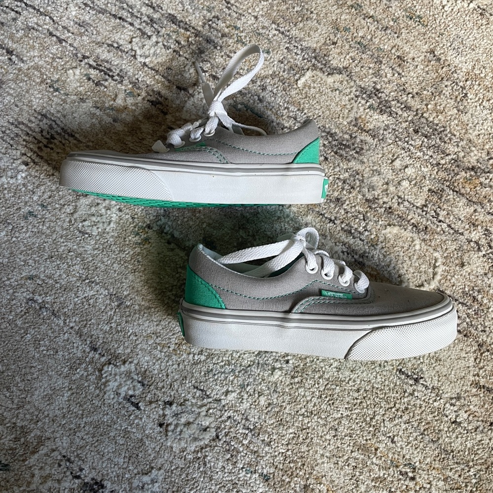Kids Gray and Teal Vans